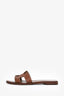Hermès Gold Leather 'Oran' Sandals Size 39