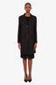 The Row Black Virgin Wool Buttoned Coat Size 8