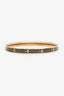 Hermès Gold/Black Printed Enamel Thin Bangle
