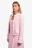 Pre-loved Chanel™ 2004 Runway Pink Tweed Ice Cream Detail Blazer Size 40