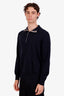 Loro Piana Navy Cashmere Quarter Zip Sweater Size 54 Men's