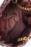 Bottega Veneta Burgundy Intrecciato Leather Medium Dustbag with Chain