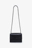 Saint Laurent Black Croc Embossed Medium Sunset Bag