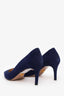 Prada Blue Suede Pointed Toe Heels Size 38