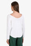 Vince White Cable Knit Boat Neck Sweater Size S