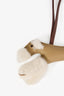 Hermès Etoupe/Craie Leather Shearling 'Budy' Dog Charm