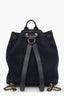 Pre-loved Chanel™ 2019 Blue & Metallic Canvas Deauville Backpack