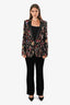 Saint Laurent 2022 Black Velvet Pleated Trousers Size 40