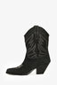 Raye Black Suede Printed Western Ankle Boots Size 6.5