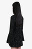 Frame Black Sequin Flutter Sleeve Dress Size S