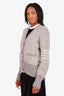 Thom Browne Grey Wool Mohair Blend Cardigan Size 5