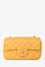 Pre-loved Chanel™ 2015 16 Yellow Caviar Mini Rectangular Classic Single Flap GHW