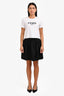 Christian Dior Black Lace Pleated Mini Skirt Size 4