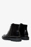 Saint Laurent Black Patent Combat Boots Size 40 Mens