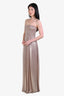 Ba&sh Light Gold Metallic Tube Maxi Dress Size XS