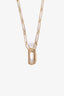 Hermès Gold Tone Curiosite Long Necklace