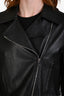 Sportmax Code Black Crop Leather Jacket Size 8 US