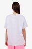 Casablanca White Cotton Printed T-Shirt Size L