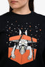 Hermès Black Cotton Graphic 'Boite Suprise' Crewneck Size L