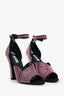 Prada Pink Crystal Embellished Heeled Sandals Size 38.5