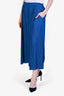 Pleats Please Issey Miyake Blue Pleated Cropped Pants Size S