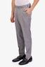 Zenga Grey Wool Straight Leg Pants Size 48 Men's