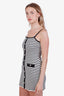 Maje White/Blue Striped Dress With Adjustable Straps Size 34