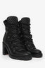Christian Louboutin Black Leather Quilted Tongue Mad 70 Heeled Ankle Boot Size 39
