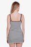 Maje White/Blue Striped Dress With Adjustable Straps Size 34