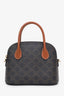 Celine Brown/Tan Canvas Calfskin Triomphe Teen Honorine Bag With Strap