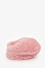 Bottega Veneta Pink Shearling Mini Jodie Clutch