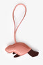 Hermès Pink/Burgundy Calfskin and Lambskin Leather Beaver Charm