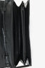 Saint Laurent Black Chevron Grained Leather So Black Envelope Wallet on Chain