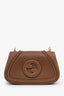Gucci Brown Leather GG Blondie Crossbody Bag