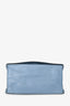 Prada 2019 Blue Glace Calf Flap Messenger Shoulder Bag
