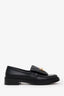 Pre-loved Chanel™ Black Leather Quilted Turnlock Logo Loafers Size 36.5