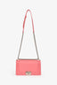 Pre-loved Chanel™ 2016-17 Pink Calfskin Leather Chevron Old Medium Boy Bag SHW
