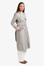 Remain Birger Christensen Grey Linen Trench Coat Size 4