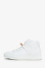 Hermès White Leather Kelly Buckle 'Daydream' High Top Sneakers