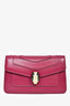 Sac bandoulière chaîne « Serpenti Forever » en cuir fuchsia de Bvlgari