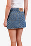 Louis Vuitton Blue Denim Monogram Mini Skirt Size 36