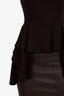 Alexander McQueen Black Sleeveless Ruffled Top Size 38