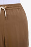 Celine Brown Wool Drawstring Trousers Size 34