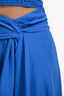 Jason Wu Blue Linen Blend Eyelet Cropped Top + Asymmetrical Skirt Set Size 6