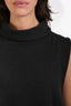 Fabiana Filippi Dark Grey Cashmere Beaded Open Side Turtleneck Vest Estimated Size M