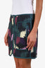 Isabel Marant Etoile Teal/Purple Quilted Zip Mini Skirt Size 40