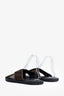 Fendi Brown/Black FF Logo Detail Crossed Slides Size 8 Mens