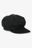 Prada Black Re-Nylon Triangle Logo Newsboy Hat Size M