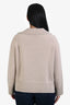 Arch4 Taupe Cashmere V-Neck Polo Sweater Size L