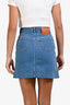Gucci Blue Denim Web Grosgrain Trim Mini Skirt Size 36